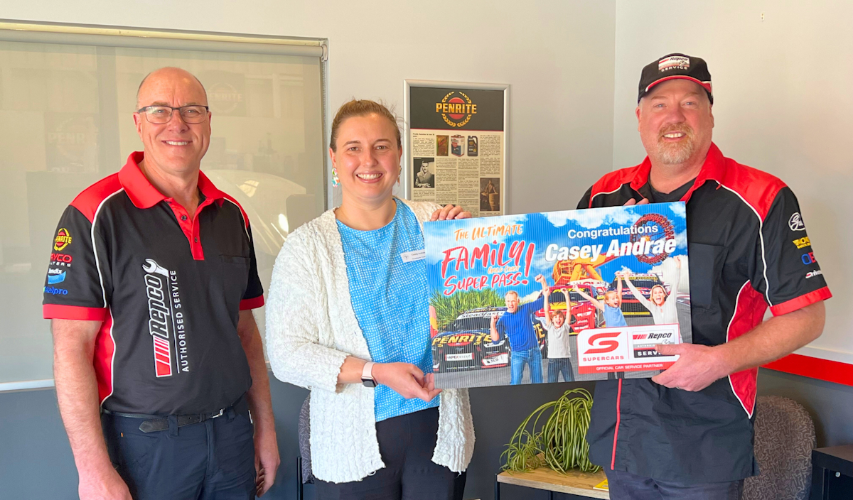 Fleurieu Automotive Co- Director, Andrew McKenzie and SA/NT RAS Representer, Philip Barker with Our Winning Customer